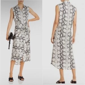 AQUA Womens Shirt Dress Snakeskin Print Size Small NWT